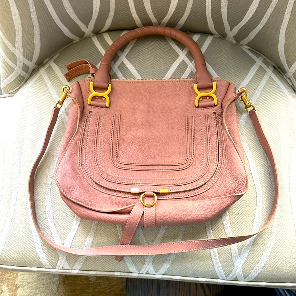 Beautiful dusty (soft pink) pink CHLOE SHOULDER HANDHELD LEATHER BAG
Hardly used